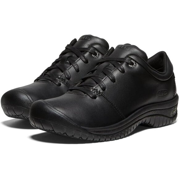 KEEN Utility Women's PTC Oxford  Non Slip Chef Kitchen black leather sho - Picture 1 of 5